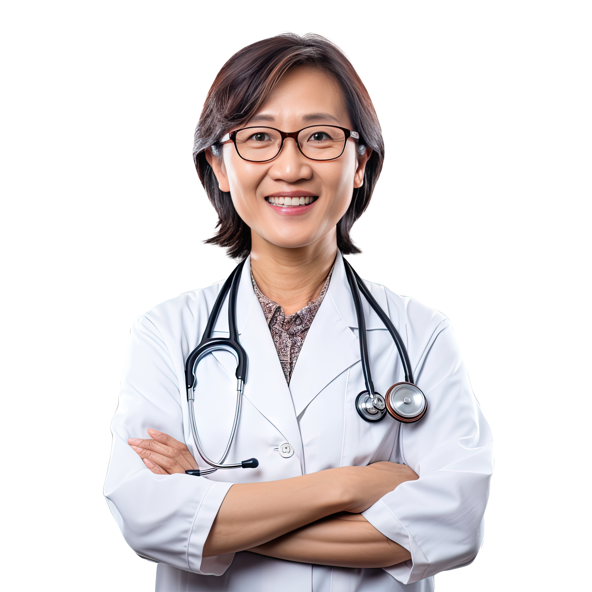 Medical doctor wearing stethoscope